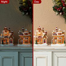 7.25" Lighted Christmas Gingerbread House Table Decor - Set of 2