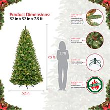 7.5' Pre-Lit Teton Pine Artificial Christmas Tree - 600 Clear Lights
