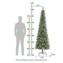7.5ft Pre-Lit Frosted Cashmere Pencil Pine Christmas Tree