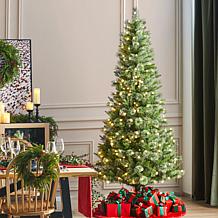 7.5ft Pre-Lit Green Cashmere Slim Pine Christmas Tree