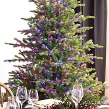 7.5ft Pre-Lit Green Full Fir Christmas Tree with LED Lights