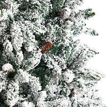 8’ Flocked Livingston Fir  Christmas Tree