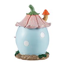 8" Lighted Easter Resin Egg House Table Decor