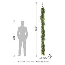 9' Christmas Greenery PE Dripping Garland