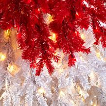 9’ Holiday Red Santa’s Hat Christmas Tree with 600 LED lights