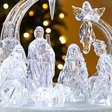 9" Lighted Acrylic Nativity Tabletop Figurine