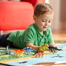 9-Piece Felt-Covered Miniature Dinosaur Collection