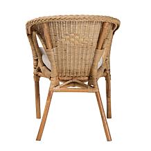 Abbey Natural Rattan Dining Chair with Removable Cushion