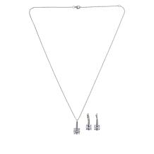 Absolute™ Cubic Zirconia Pavé Pendant and Drop Earrings Set