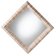 Adino Bohemian Accent Mirror with Grasscloth Frame