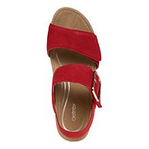 Aetrex® Avery Suede Espadrille Wedge Orthotic Sandal