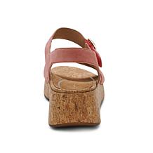 Aetrex® Flora Leather Cork Detail Sandal