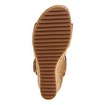 Aetrex® Madelyn Memory Foam Arch Support Leather Wedge Sandal