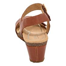 Aetrex Naomi Leather Wedge Casual Sandal
