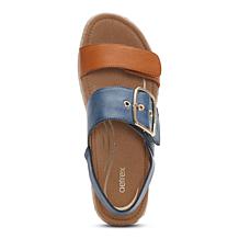 Aetrex Vania Leather Platform Sandal