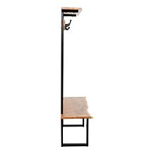 Alaterre Furniture Alpine 48" Live Edge Coat Rack with Bench