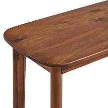 Alaterre Furniture Calais 48" Entryway Table with Woven Storage Shelf