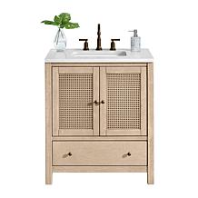 Alaterre Furniture Lucca 30" Freestanding Bathroom Vanity Cabinet