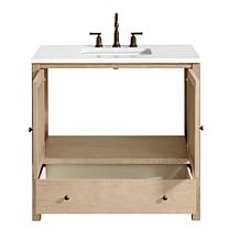 Alaterre Furniture Lucca 36" Bathroom Vanity Freestanding Cabinet