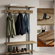 Alaterre Furniture Pomona 48" Entryway Tree with Bench and Shelves