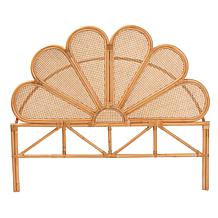Alden Bohemian Natural Rattan Headboard 60.6"W x 51.2"H