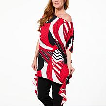 Allison Brown NY Side Ruffle Printed Top