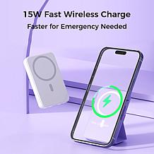 Alpha Digital 10000mAh Magnetic Wireless Charge Power Bank with Stand