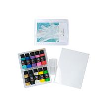American Crafts Color Pour Magic PreMixed Pour Art Starter Kit-Rainbow