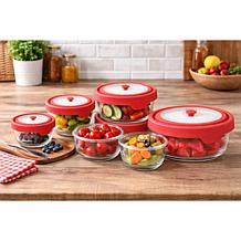 Anchor Hocking 14 Piece Glass Food Storage Bowls with Lids
