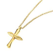 Angel Wing Cross Pendant Necklace