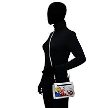 Anna by Anuschka Hand Painted Leather Organizer Wallet Crossbody