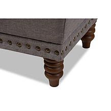 Annabelle Fabric Upholstered Button-Tufted Storage Ottoman