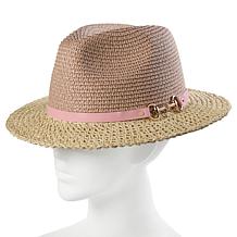 Anne Klein Uptown Chic Woven Fedora