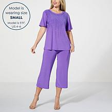 Antthony 2-piece Embellished Top and Cropped Pant Set