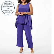 Antthony 2-piece Pleat Back Tank and Pull-On Pant Set