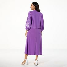 Antthony 2-piece Soutache Midi Dress & Shrug Set