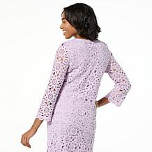 Antthony Crochet Knit Top with Scalloped Trim
