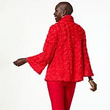 Antthony Embellished Rosette Button-Front Jacket