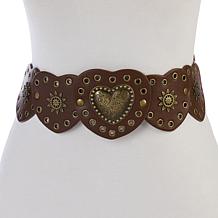 Antthony Heart and Rivet Western Stretch Belt