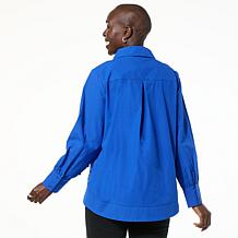 Antthony Long-Sleeve Lace Button-Down Rose Soutache Top