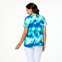 Antthony Marble Tie-Dye Printed Top