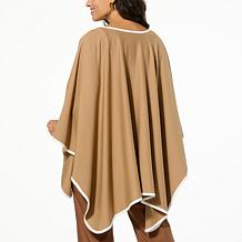 Antthony Originals Ruana with Contrast Binding