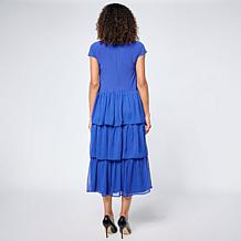 Antthony Overlay Tiered Maxi Dress