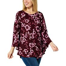 Antthony Printed Hacci Knit Poncho