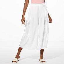 Antthony Side Panel Ruffle Gaucho Pant