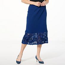 Antthony Textured A-Line Midi Skirt