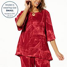 Antthony Textured Knit Dolman-Sleeve Relaxed Top