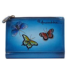 Anuschka Hand-Painted Leather Trifold Organizer Wallet  with RFID