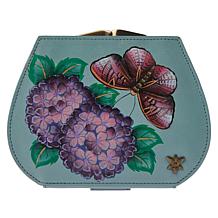 Anuschka Hand-Painted Leather Trifold Wallet with RFID Protection
