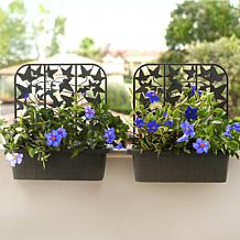 Apollo Adjustable Railing Planter - Set of 2